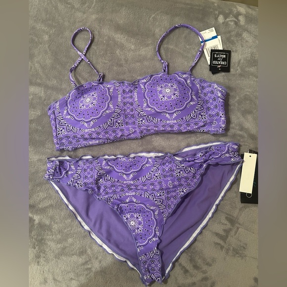 NWT California Wave Extra Large, Women’s Two Piece Purple Bikini / Retail $40 - Picture 1 of 4